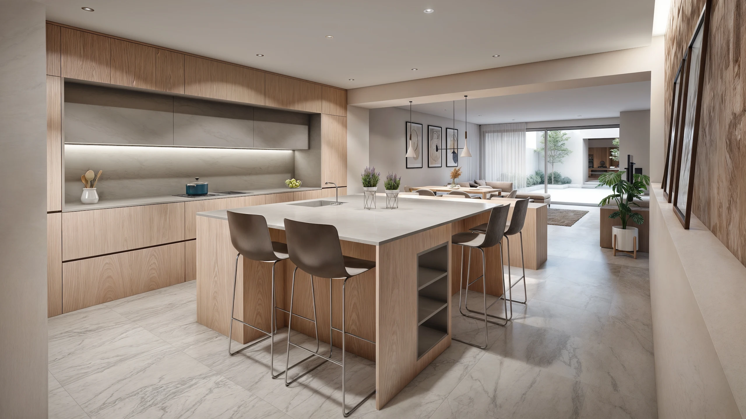 Infografia interior 3d realista