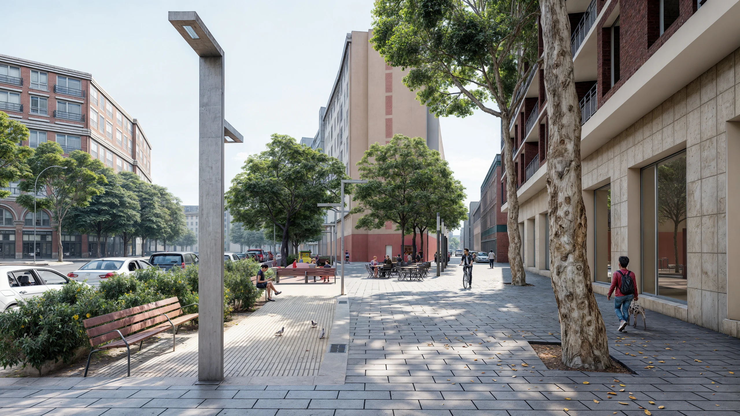 diseño de plaza moderna